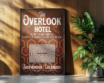 The Shining Movie Poster: Overlook Hotel Stephen King Retro Ad