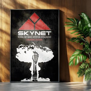 Affiche du film Terminator : publicité rétro Skynet, décoration d'intérieur, impression d'art mural, cadeau