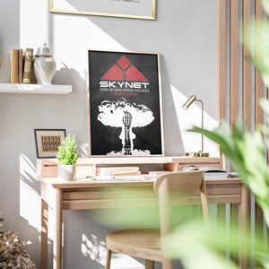 Terminator Movie Poster: Skynet Retro Ad Home Decor Wall Art Print Gift image 4