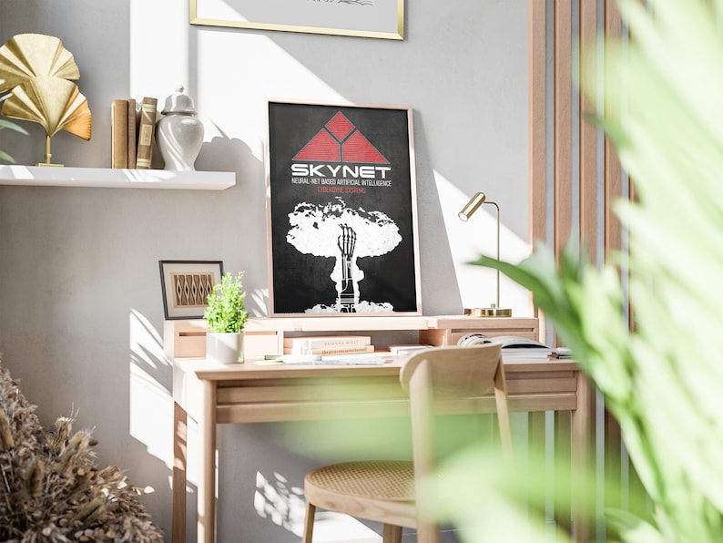 Terminator Movie Poster: Skynet Retro Ad Home Decor Wall Art Print Gift image 4