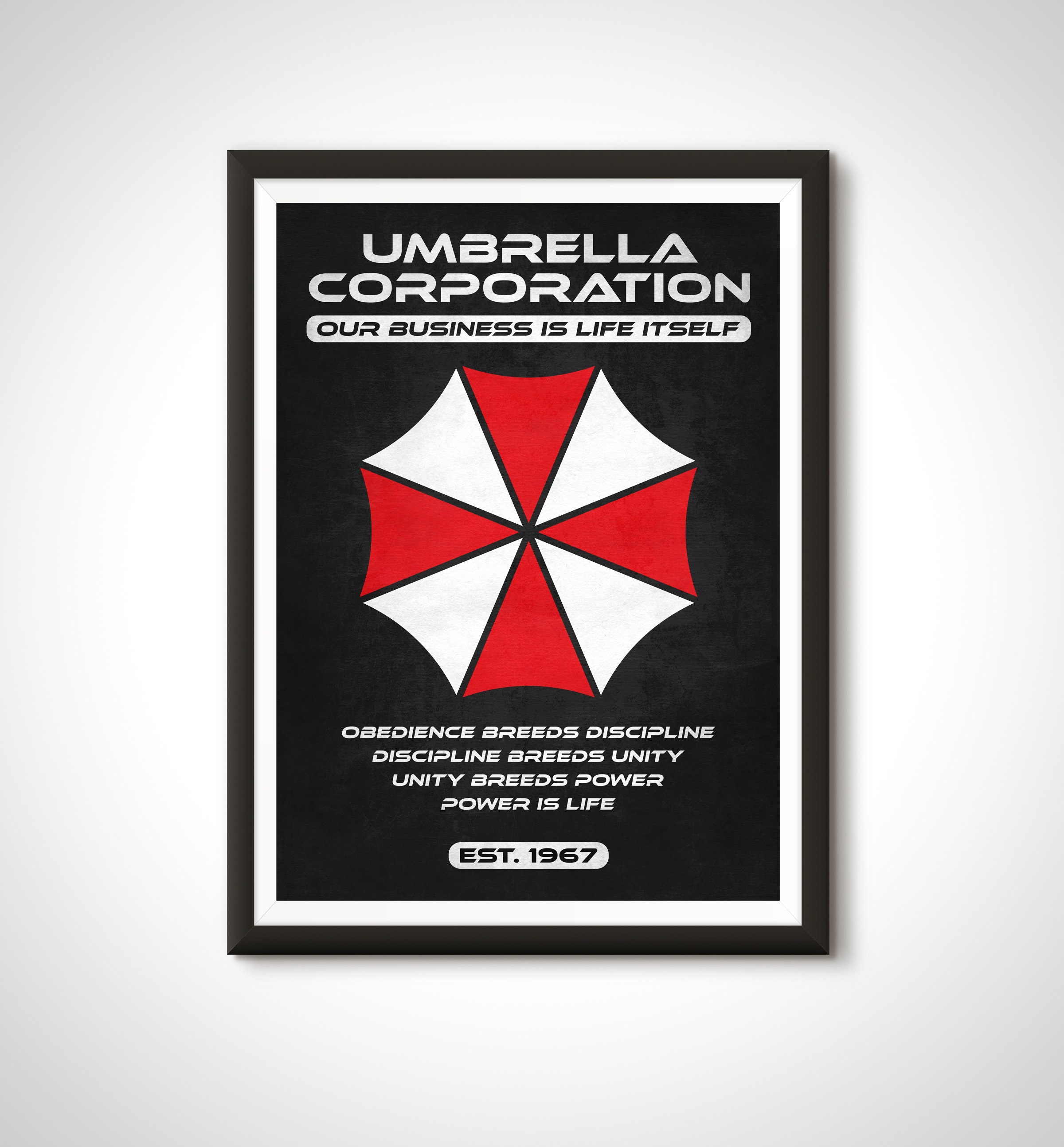 Resident Evil Movie Poster Umbrella Corporation Publicité Print Home Decor  Retro Ad Gaming Wall Art Gift -  France