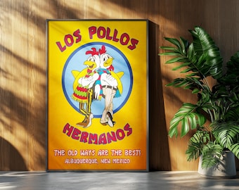 Breaking Bad-filmaffisch: Los Pollos Hermanos Gus Fring Retroannons Heminredning Väggkonsttryck Gåva