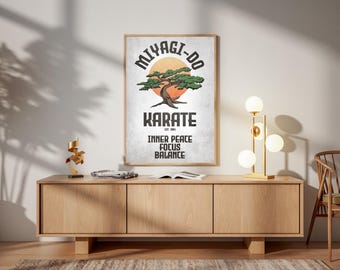 Póster de la película Cobra Kai Karate Kid: LaRusso Sr. Miyagi Do, lámina decorativa retro para el hogar