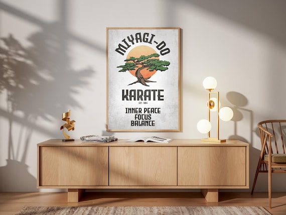 Cobra Kai Karate Kid Movie Poster: LaRusso Mr Miyagi Do Retro Home Decor Wall Art Print Gift