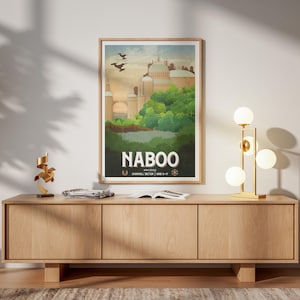 Star Wars Travel Print: Naboo Anakin Retro Vintage Fantasy Wall Art Movie Poster Gift