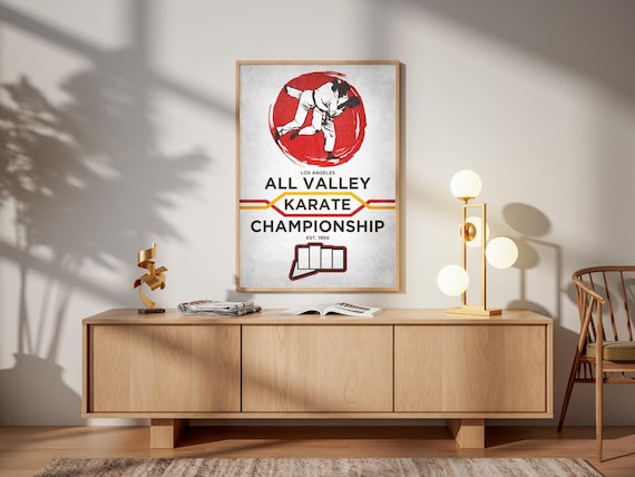 Cobra Kai Karate Kid Movie Poster: All Valley LaRusso Lawrence Retro Home Decor Wall Art Print Gift