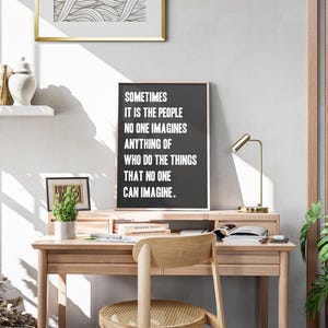Imitation Game Poster: Alan Turing Inspirational Minimalist Typography Print Retro Wall Art Gift