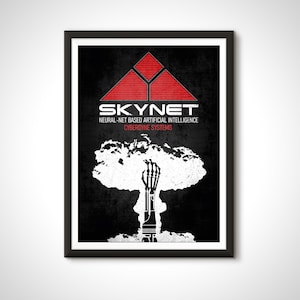 Poster del film Terminator, pubblicità Skynet, stampa - Decorazione per la casa, pubblicità retrò, arte murale, regalo
