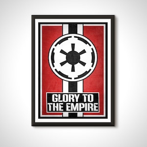 Star Wars Movie Poster Galactic Empire Propaganda Flag Banner Print - Home Decor Wall Art Gift