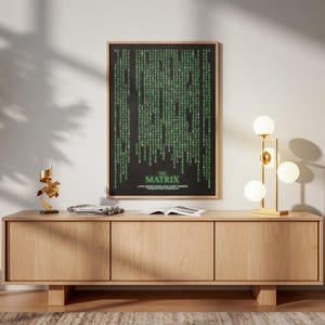 Matrix Poster: Minimalistisch 90er Jahre Film Print Retro Vintage Minimalismus Wandkunst Geschenk Bild 2