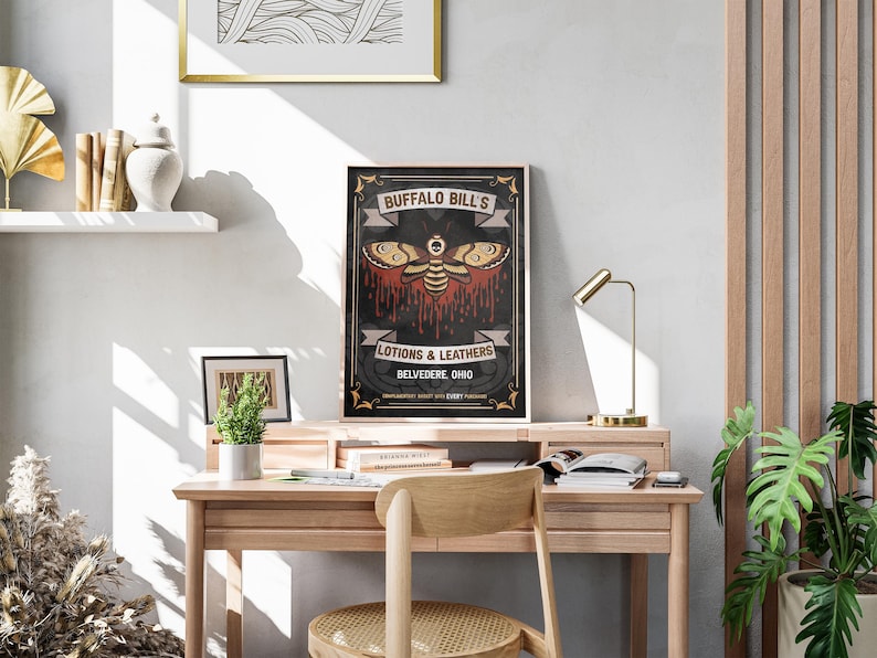 Silence of the Lambs Movie Poster: Buffalo Bill Hannibal Lecter Retro Ad Home Decor Wall Art Print Gift image 2
