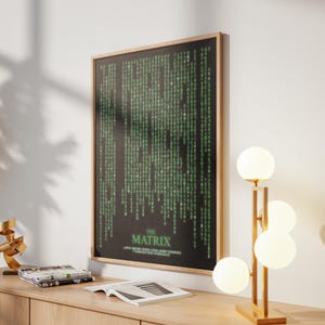 Matrix Poster: Minimalistisch 90er Jahre Film Print Retro Vintage Minimalismus Wandkunst Geschenk Bild 3