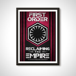 Star Wars Movie Poster First Order Propaganda Flag Banner Print - Home Decor Wall Art Gift