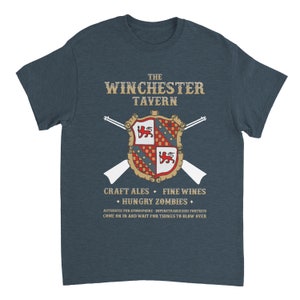 Winchester Shaun of the Dead Zombie Pub Shirt - Heavyweight Unisex Crewneck Movie T-Shirt - Apparel Clothing Gift