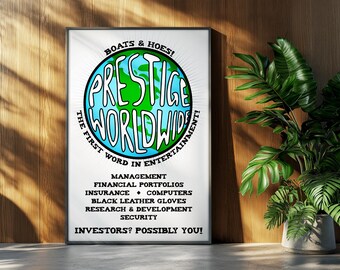 Stepbrothers filmaffisch: Prestige Worldwide retroannons heminredning väggkonsttryck present