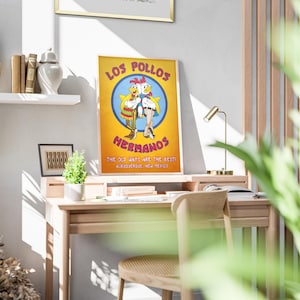 Breaking Bad Poster: Los Pollos Hermanos Gus Fring Retro Werbung Home Decor Wand Kunst Druck Geschenk Bild 4