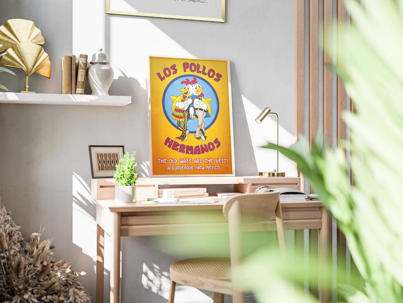 Breaking Bad Poster: Los Pollos Hermanos Gus Fring Retro Werbung Home Decor Wand Kunst Druck Geschenk Bild 4