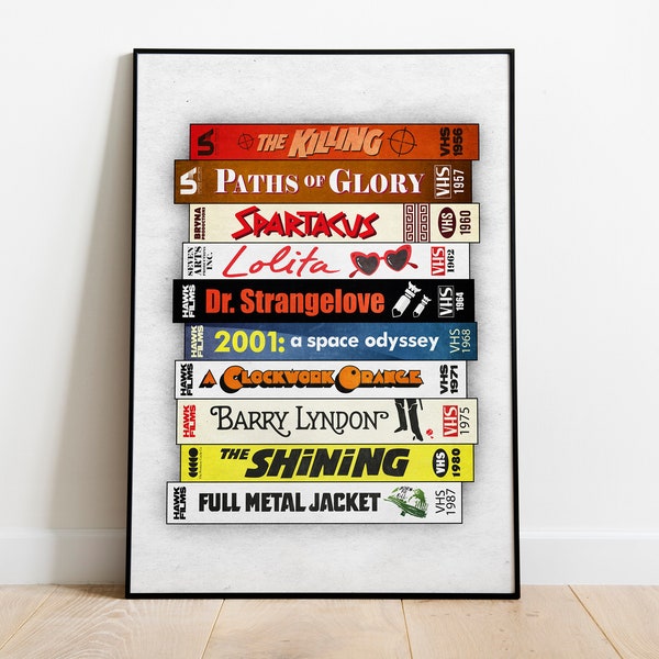 Stanley Kubrick Movie Poster Retro VHS Print - Birthday Wedding Anniversary Gift Wall Art