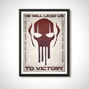 Star Wars Movie Poster Separatist Propaganda General Grievous Print - Home Decor Wall Art Gift
