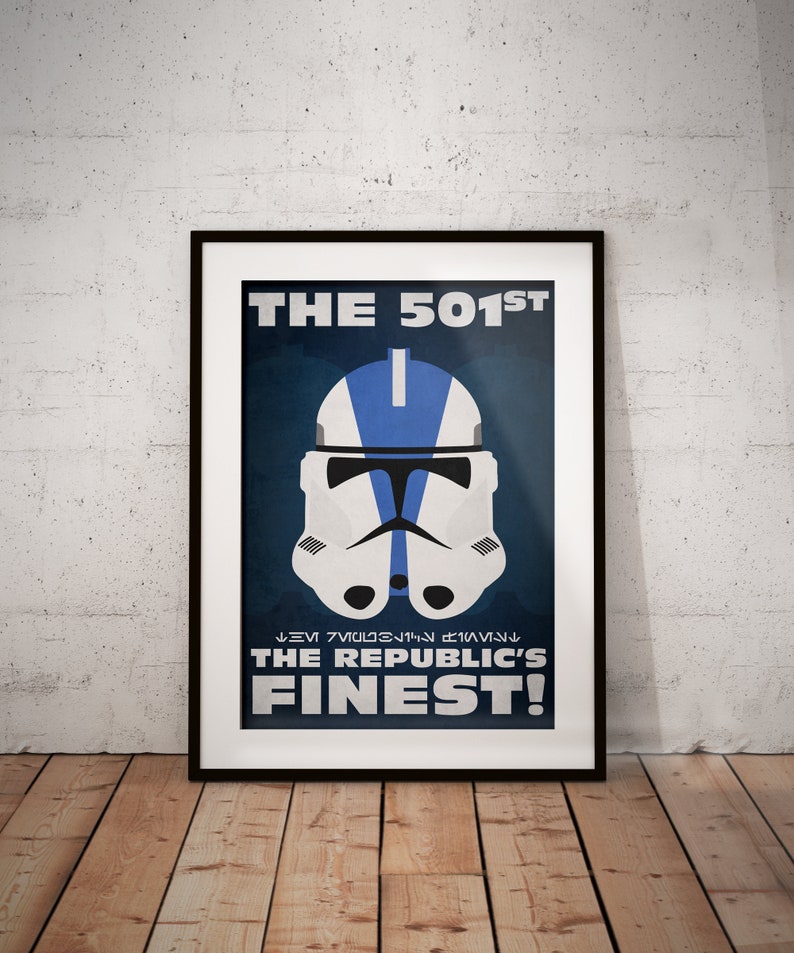 Star Wars Movie Poster Galactic Republic Propaganda Clone Trooper 501st Commander Cody Print Home Decor Wall Art Gift image 3