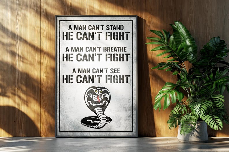 Cobra Kai Karate Kid Filmposter: Johnny Todquequesilver Retro Wohnkultur Wand Kunst Druck Geschenk Bild 4