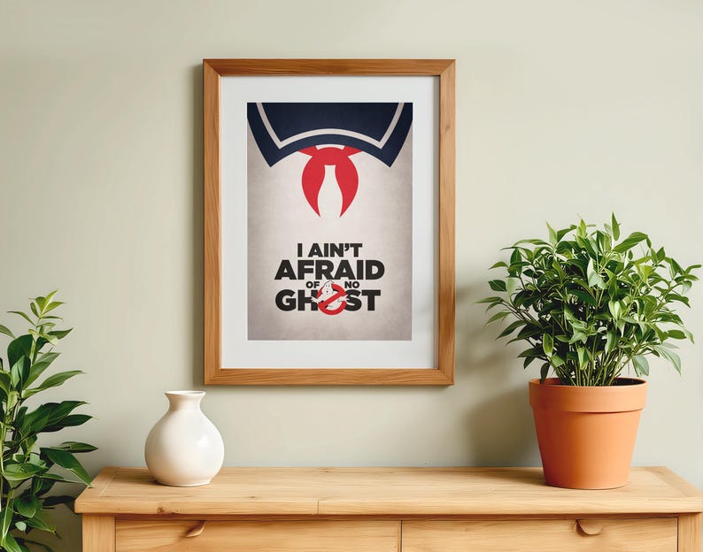 Poster Ghostbusters: citazione famosa Stay Puft Marshmallow Man, decorazione da parete retrò, regalo per la casa immagine 4