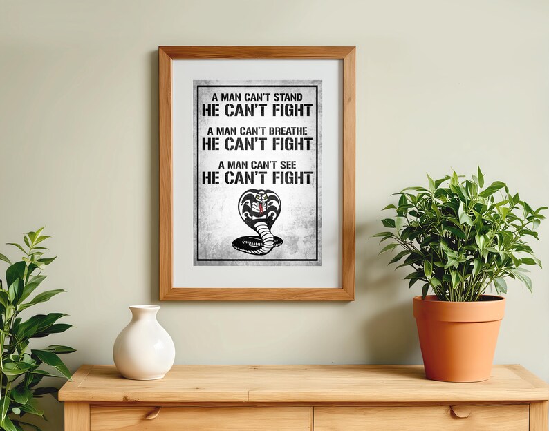 Cobra Kai Karate Kid Filmposter: Johnny Todquequesilver Retro Wohnkultur Wand Kunst Druck Geschenk Bild 3