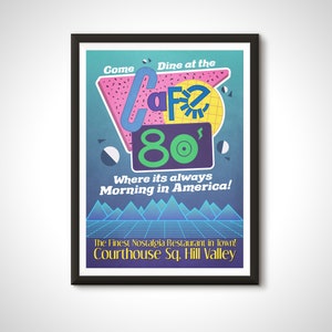 Poster del film Ritorno al futuro, cartello da bar anni '80, stampa - Decorazione da parete per la casa di Hill Valley, regalo