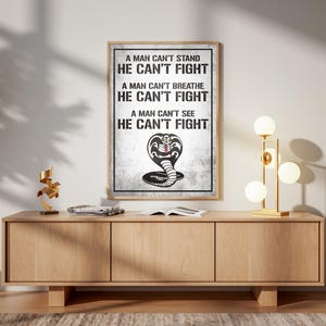 Cobra Kai Karate Kid Filmposter: Johnny Todquequesilver Retro Wohnkultur Wand Kunst Druck Geschenk Bild 1