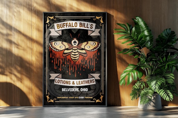 Silence of the Lambs Movie Poster: Buffalo Bill Hannibal Lecter Retro Ad Home Decor Wall Art Print Gift