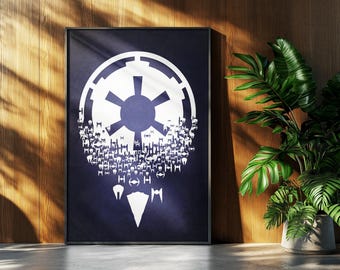 Star Wars Empire Poster: Raumschiff Logo Retro Sci-Fi Wand Kunst Druck Geschenk