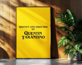 Quentin Tarantino Movie Poster: Director Minimalist Print Retro Vintage Minimalism Wall Art Gift