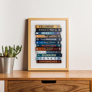 Christopher Nolan VHS Movie Poster: Nostalgic Minimalist Retro Film Wall Art Print Gift
