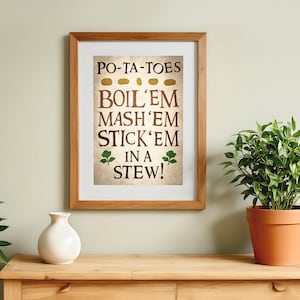 Póster de la película El Señor de los Anillos: Patatas, cocina hobbit, estilo retro, Tolkien, lámina decorativa de fantasía para pared, ideal para regalar.