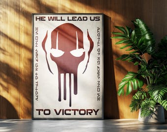 Star Wars Movie Poster: Separatist General Grievous Retro Propaganda Sci-Fi Wall Art Print Gift