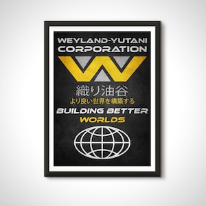 Alien Movie Poster Weyland Yutani Advert Print - Home Decor Retro Ad Wall Art Gift