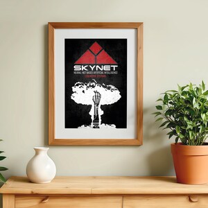 Terminator Movie Poster: Skynet Retro Ad Home Decor Wall Art Print Gift image 5