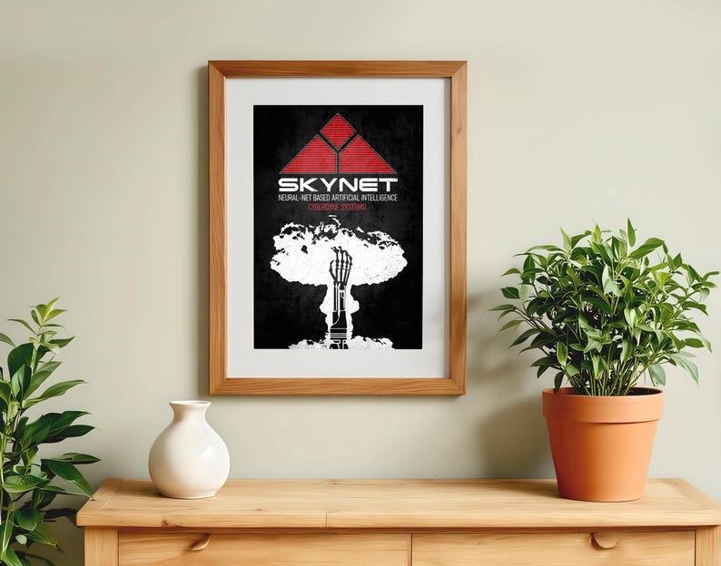 Terminator Movie Poster: Skynet Retro Ad Home Decor Wall Art Print Gift image 5