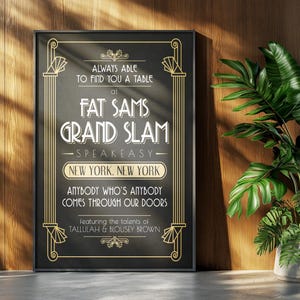 Bugsy Malone Movie Poster: Fat Sams Grand Slam Retro Kitchen Bar Sign Home Decor Wall Art Print Gift