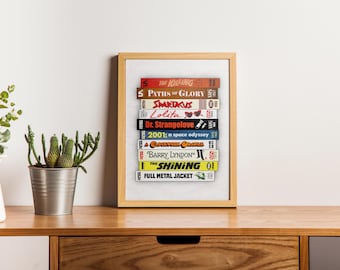Stanley Kubrick VHS Movie Poster: Nostalgic Minimalist Retro Film Wall Art Print Gift
