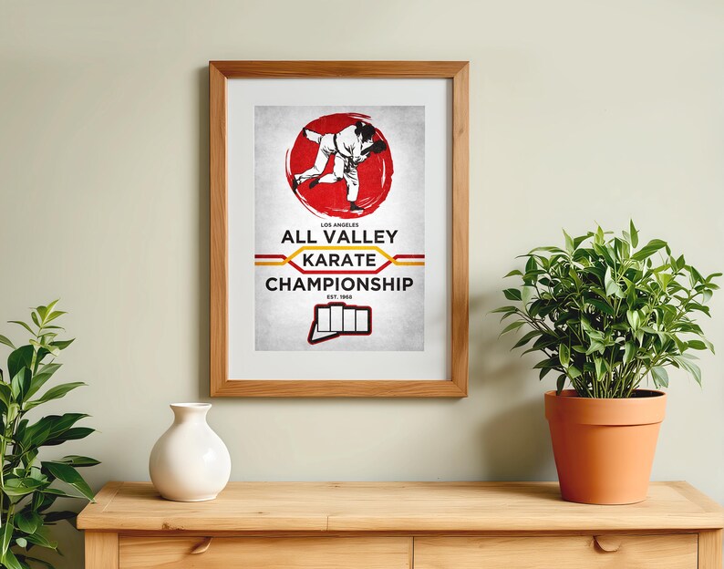 Póster de la película Cobra Kai Karate Kid: Impresión artística retro para decoración del hogar con LaRusso Lawrence (All Valley) imagen 3