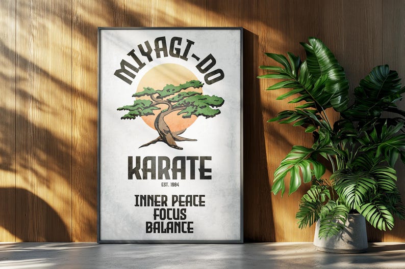 Cobra Kai Karate Kid Filmposter: LaRusso Mr Miyagi Do Retro Wohnkultur Wand Kunst Druck Geschenk Bild 4