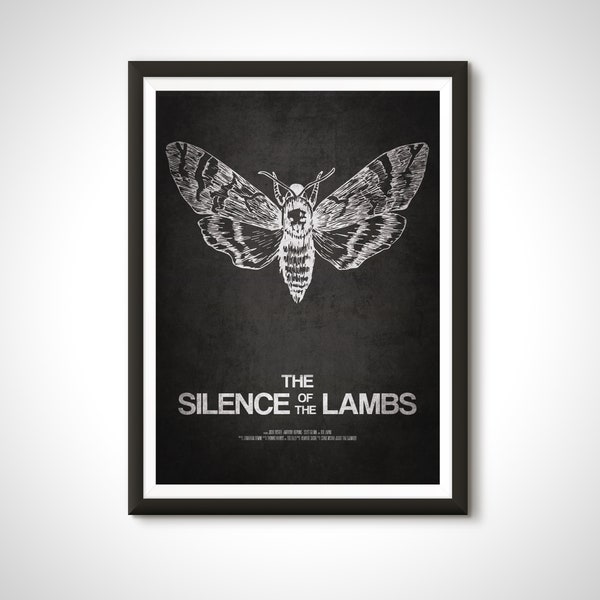 Silence of the Lambs Minimalist Print Hannibal Lecter Horror Movie Poster - Home Decor Wall Art Gift