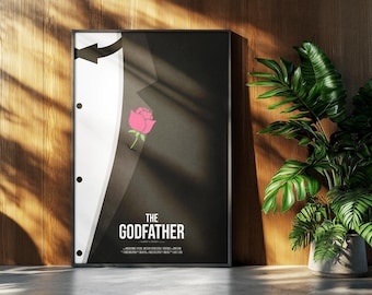 Godfather Movie Poster: Classic Minimalist Film Print Retro Vintage Minimalism Wall Art Gift