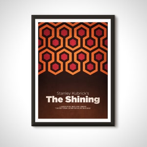 The Shining Minimalist Print Stephen King Horror Overlook Hotel Movie Poster - Home Decor Wall Art Gift