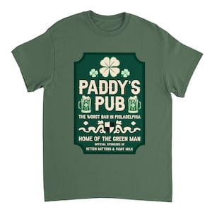 Paddy&#39;s Pub Always Sunny in Philadelphia Shirt - Heavyweight Unisex Crewneck Movie T-Shirt - Apparel Clothing Gift