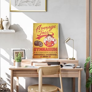 Dodgeball Movie Poster: Average Joe's Gym Fitness Retro Ad Home Decor Wall Art Print Gift image 2