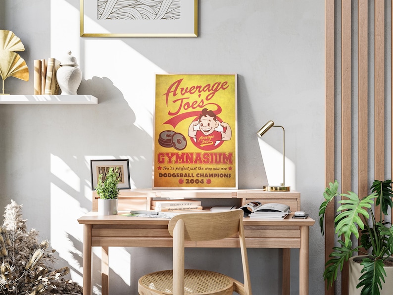 Dodgeball Movie Poster: Average Joe's Gym Fitness Retro Ad Home Decor Wall Art Print Gift image 2