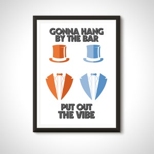 Dumb and Dumber Movie Poster Tuxedo Vibe Typography Quote Print - Birthday Wedding Anniversary Gift