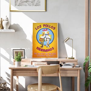 Breaking Bad Poster: Los Pollos Hermanos Gus Fring Retro Werbung Home Decor Wand Kunst Druck Geschenk Bild 2